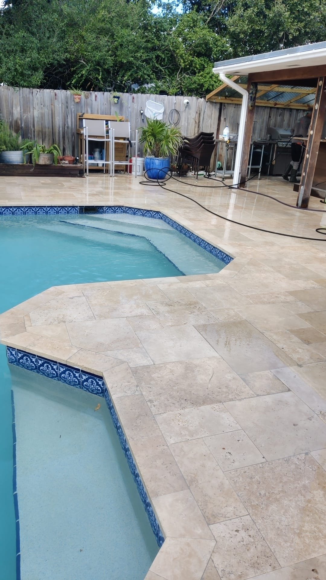 Sealed pavers dramatic transformation