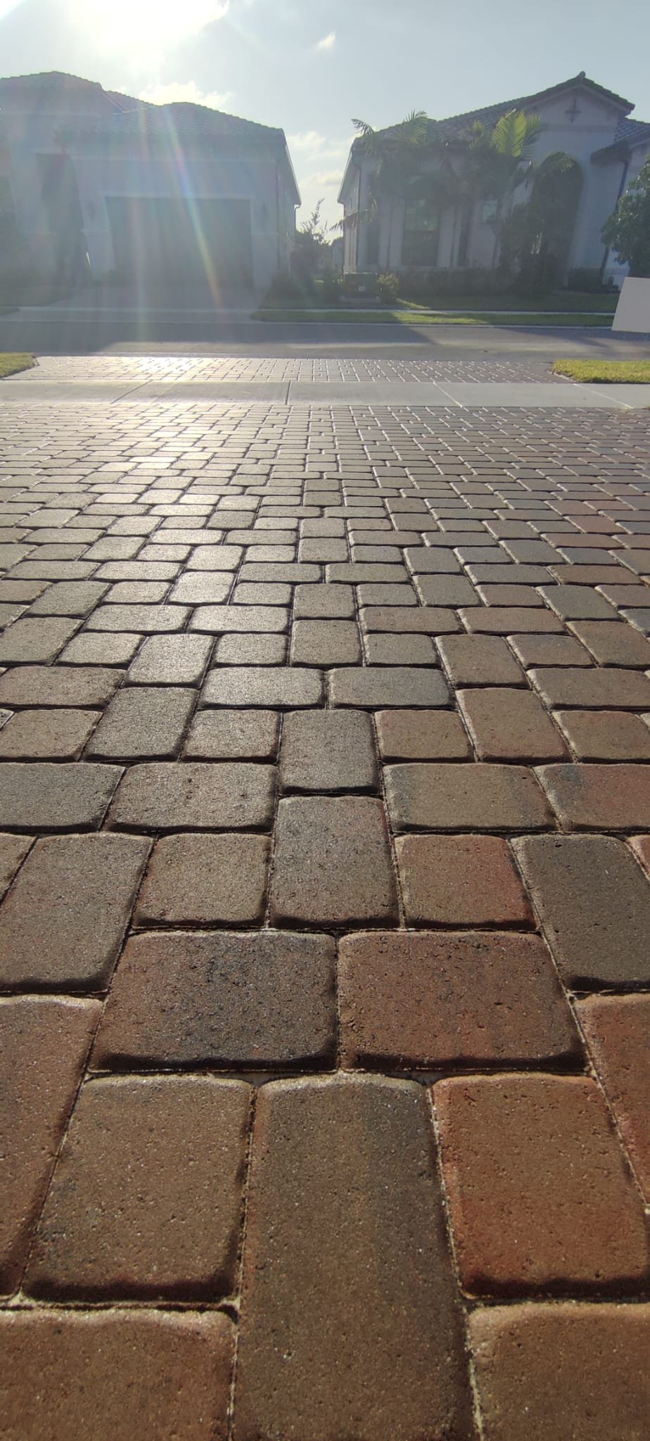 Pool deck paver sealing before and after