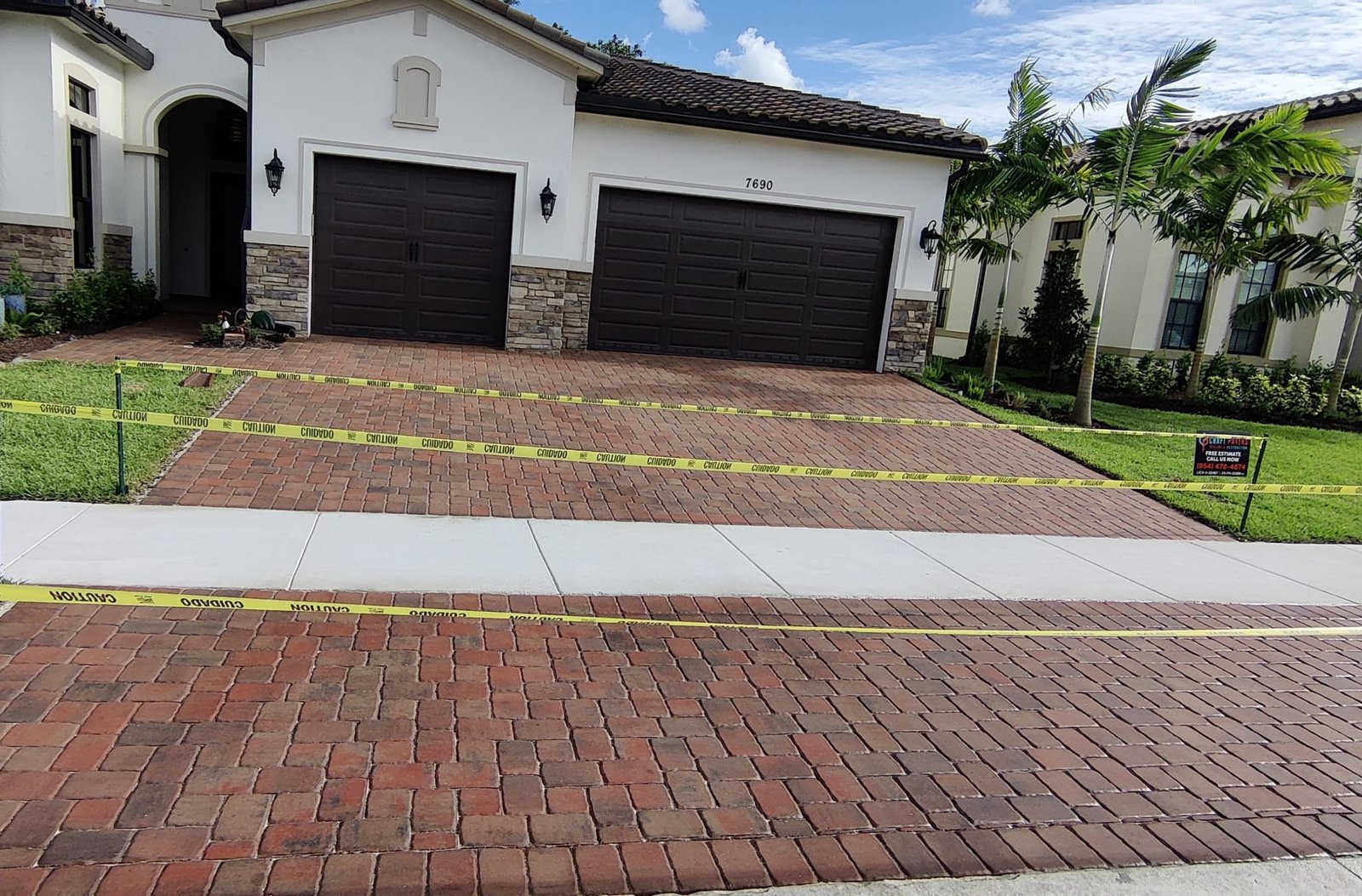 Travertine paver sealing result