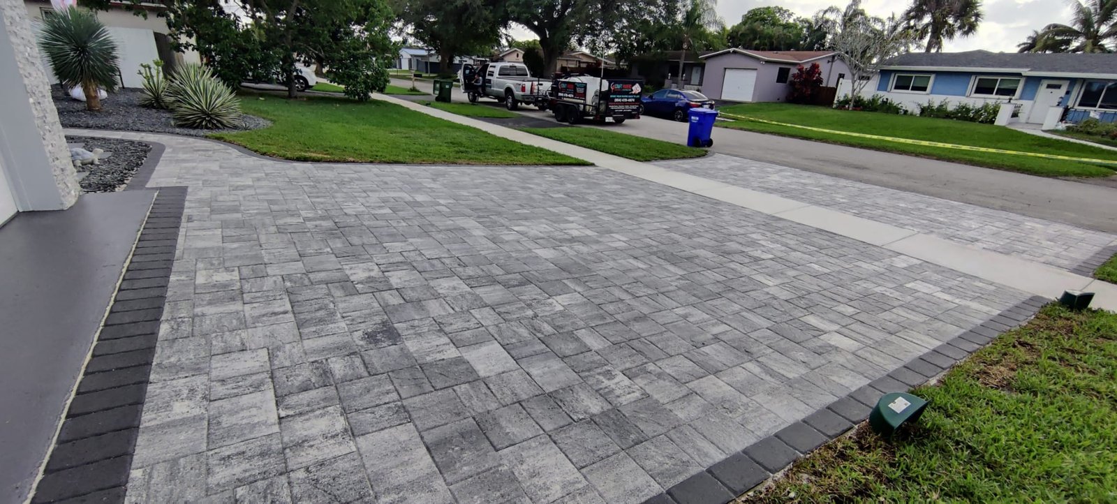 Concrete paver sealing transformation