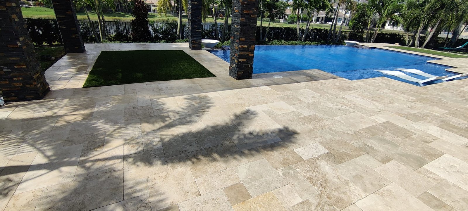 Paver joint sand restoration before and after