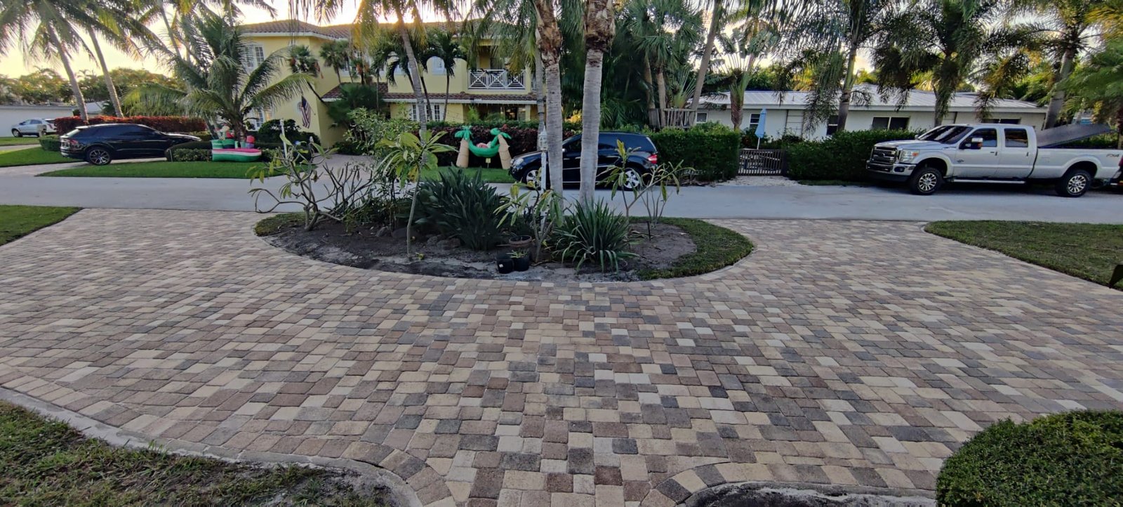 Paver cleaning and sealing before after