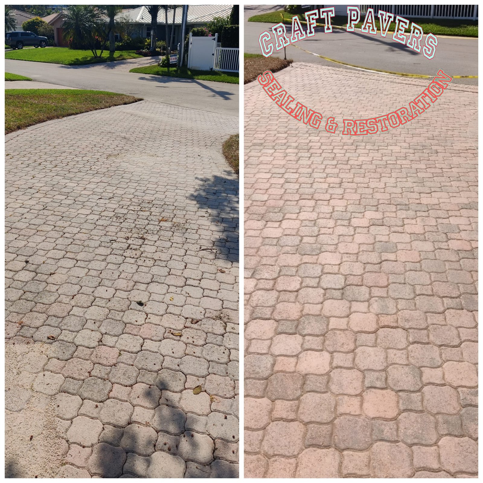 Patio paver cleaning and sealing result